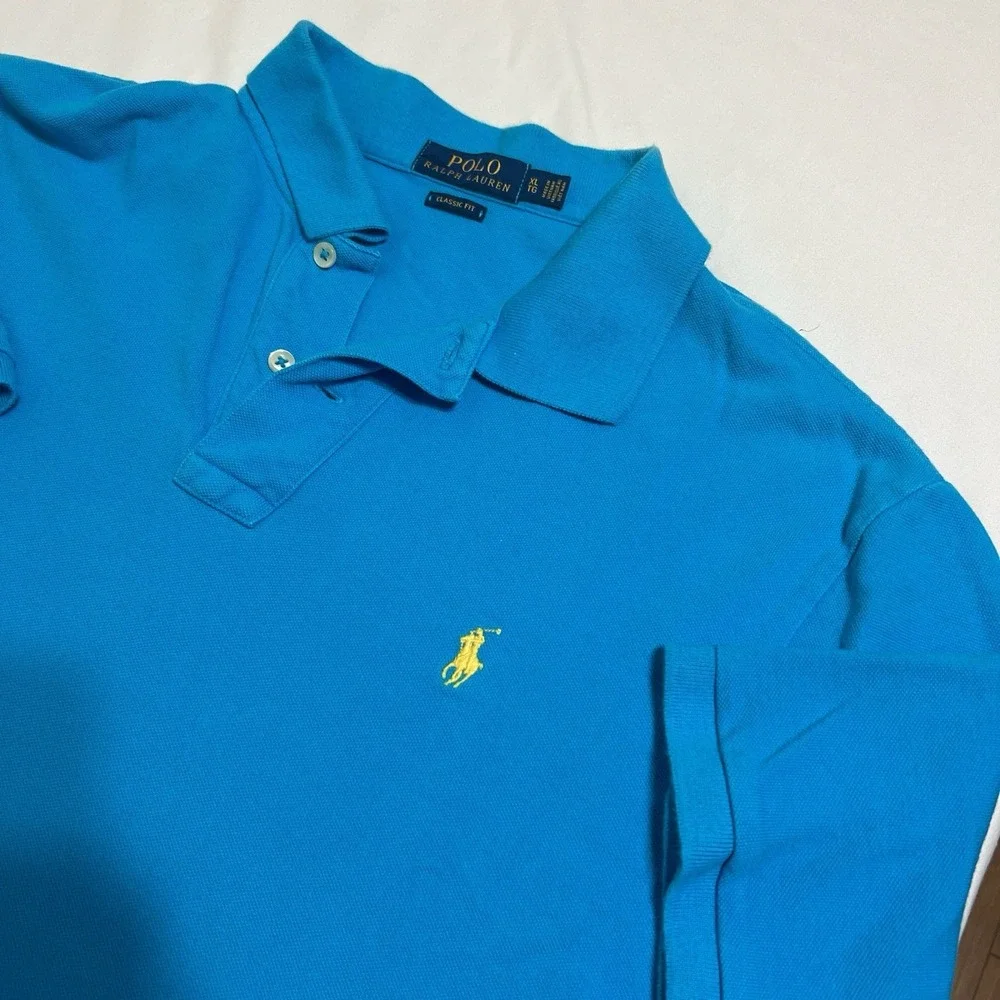 Ralph‎ Lauren Men's Polo Short Sleeve, Teal Extra Large